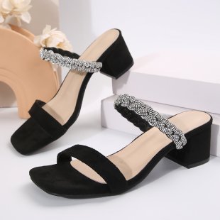 Damen elegante Sandalen mit Blockabsatz EB