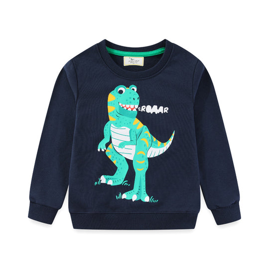 Jungen Sweatshirt mit lustigem Dinosaurier-Motiv EB
