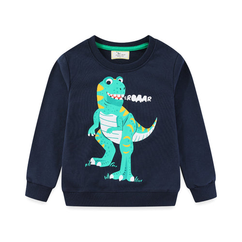 Jungen Sweatshirt mit lustigem Dinosaurier-Motiv EB