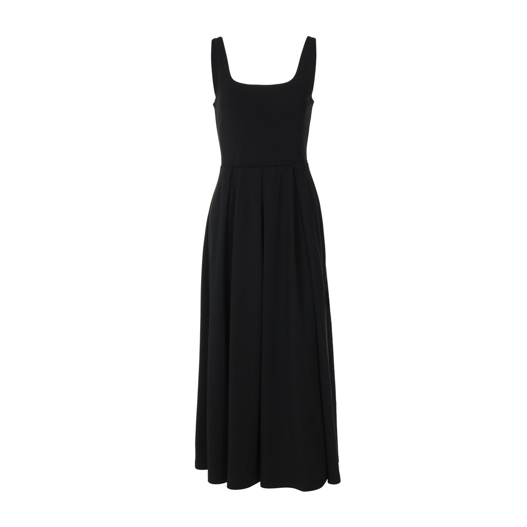 Damen Elegantes Maxikleid mit A-Linie und breiten Trägern EB