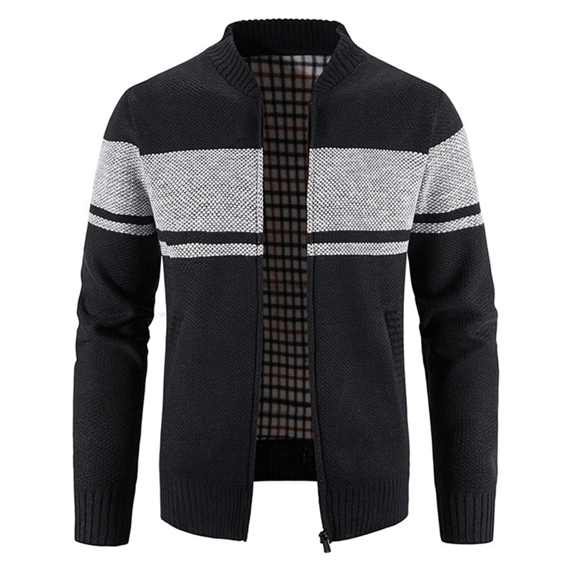 Herren modische Strickjacke mit strukturiertem Design EB