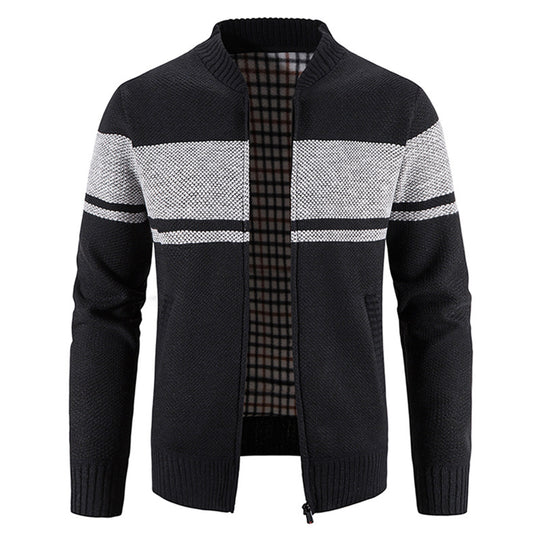 Herren modische Strickjacke mit strukturiertem Design EB