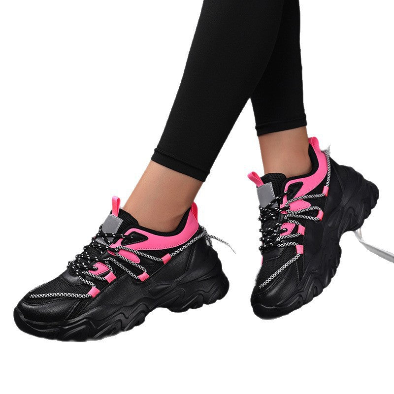 Damen Sportliche Chunky Sneaker mit atmungsaktivem Netzobermaterial EB