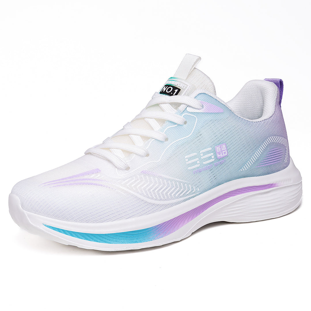 Damen Sportliche Lauf-Sneaker mit atmungsaktiver Mesh-Konstruktion und stoßdämpfendem Fußbett EB