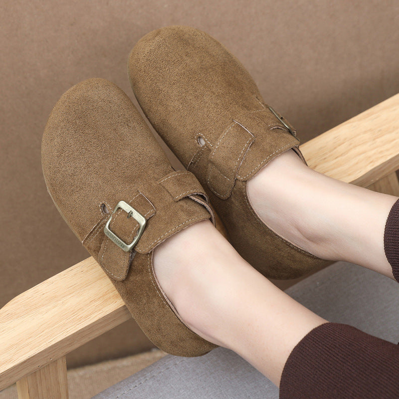 Damen bequeme Slipper mit verstellbarem Riemen EB