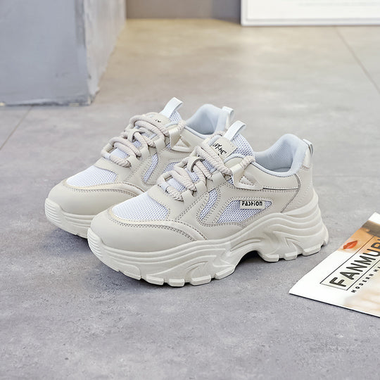 Damen Chunky Sneakers mit atmungsaktivem Mesh-Einsatz und dämpfender Sohle EB