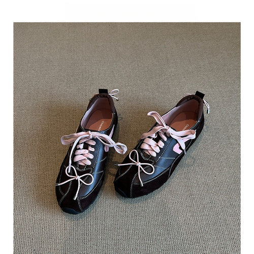 Damen modische Schnür-Sneaker aus hochwertigem Wildleder mit dekorativen Akzenten EB