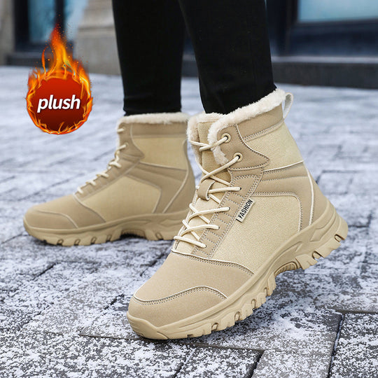 Damen gefütterte Winterstiefel mit rutschfester Profilsohle und komfortablem Innenfutter EB