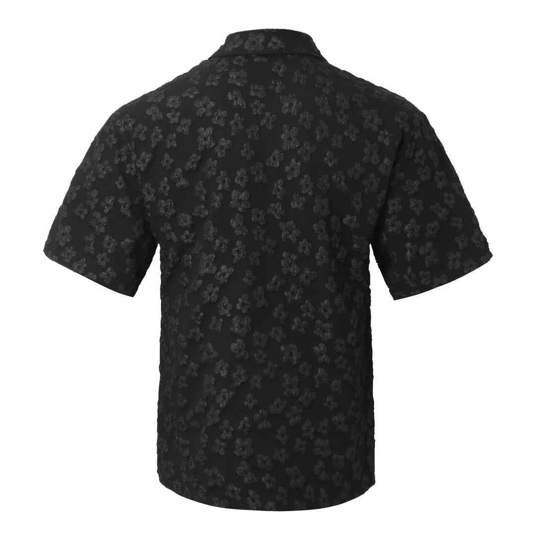 Herren Kurzarmhemd mit floralem Texturmuster EB