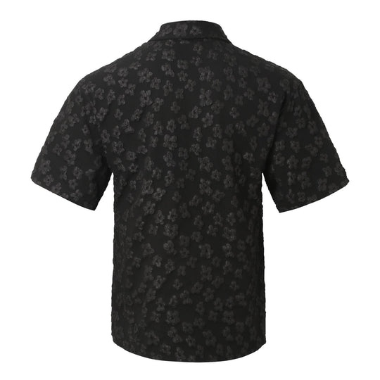 Herren Kurzarmhemd mit floralem Texturmuster EB
