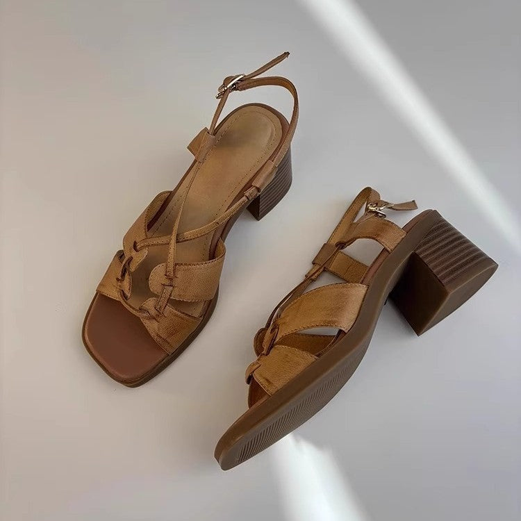 Damen Blockabsatz Sandalen EB
