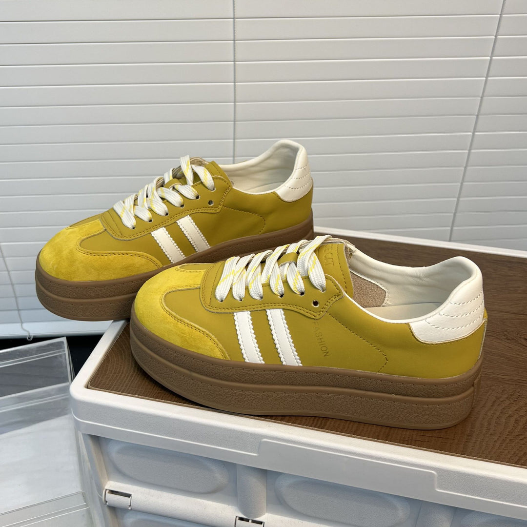 Damen Chunky Sneakers mit modischer Plateau-Sohle und atmungsaktiver Obermaterialstruktur EB