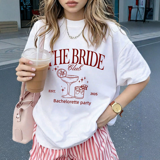 Damen oversized Bachelorette T-Shirt mit exklusivem Print EB