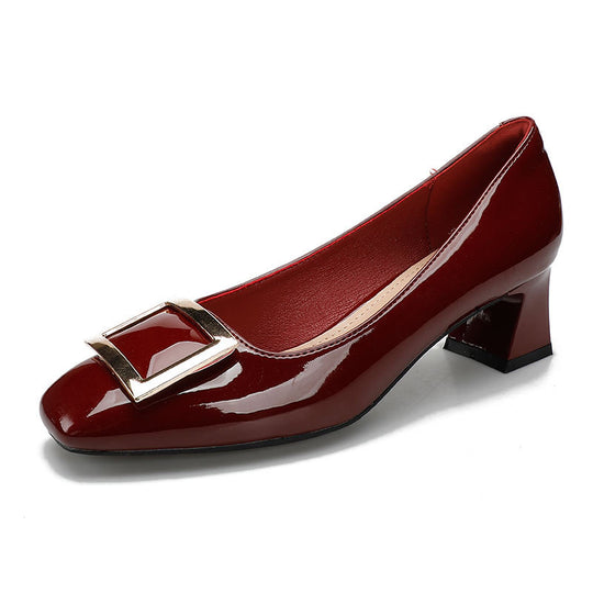 Damen elegante Pumps mit modischem Schnallen-Detail EB