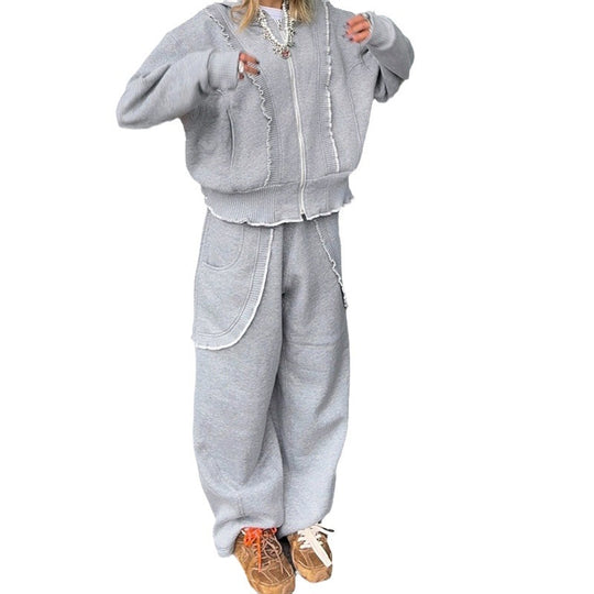 Damen Komfortable Loungehosen mit Rüschendetails EB