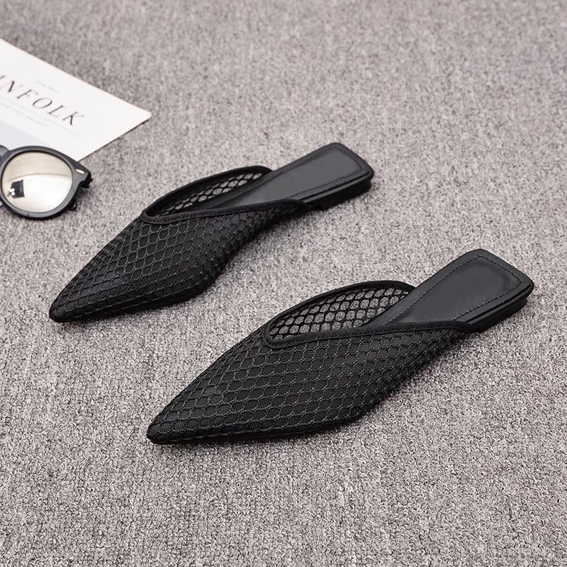 Damen spitze Mules mit Netzdesign EB