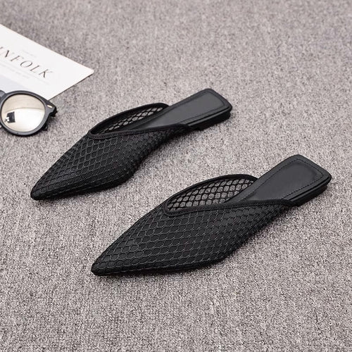 Damen spitze Mules mit Netzdesign EB