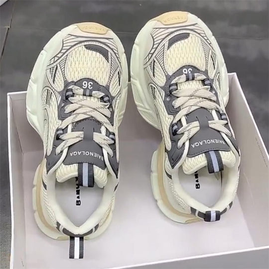Damen Sportliche Sneakers mit atmungsaktiver Mesh-Oberfläche und stabiler Sohle EB