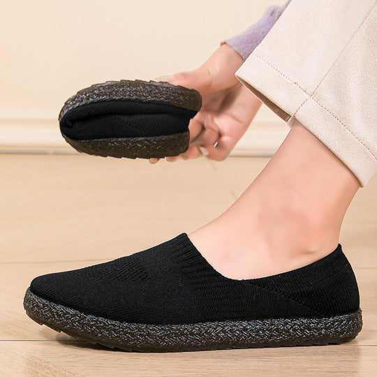 Damen Bequeme und atmungsaktive Slip-On Sneakers mit elastischem Obermaterial EB