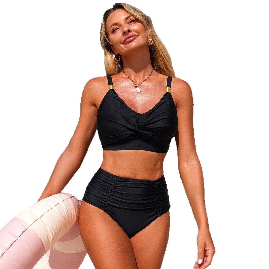 Damen Hochgeschnittener Tankini mit verstellbaren Trägern EB