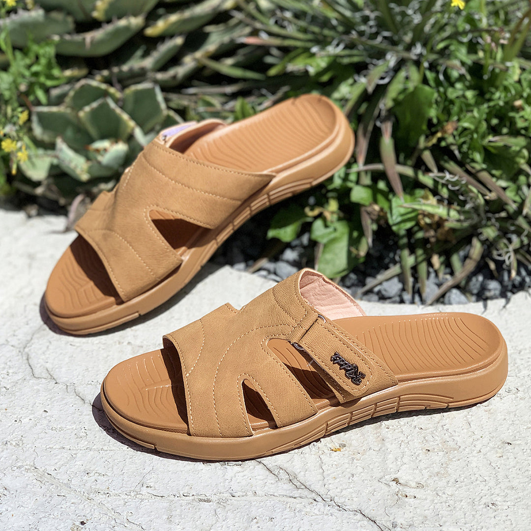 Damen Komfortable und stylische Clogs aus feinem Kunstleder mit ergonomischem Fußbett EB