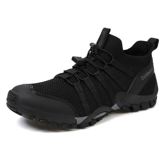 Damen Outdoor-Sport-Sneaker mit elastischem Schnürsystem und rutschfester Sohle EB