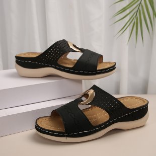 Damen modische und komfortable Sandalen mit durchbrochenem Obermaterial EB