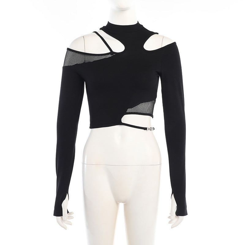 Damen figurbetonte Bluse mit Rüschendetails und Schnürung EB