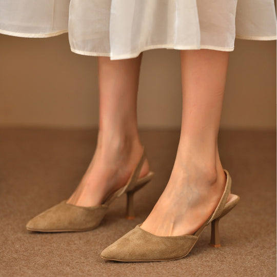 Damen Slingback-Pumps mit spitzem Zehenbereich und rutschfester Sohle EB