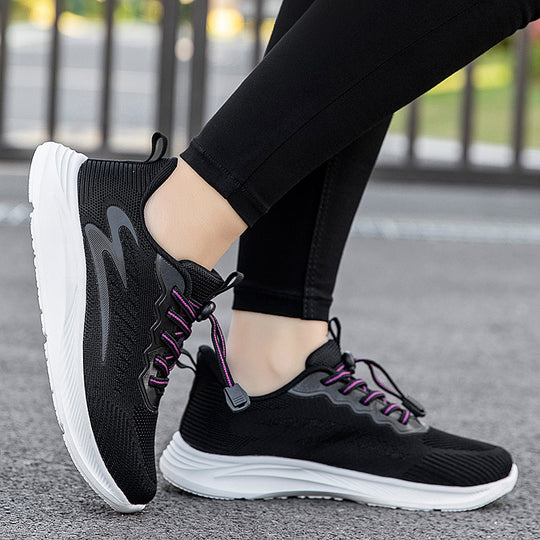 Damen Sportliche Lauf-Sneaker mit elastischem Schnellschnürsystem EB