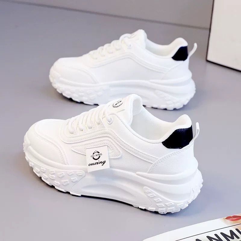 Damen modische Chunky-Sneaker mit dämpfender Sohle und rutschfester Laufsohle EB