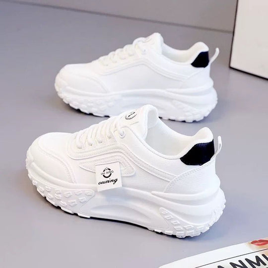 Damen modische Chunky-Sneaker mit dämpfender Sohle und rutschfester Laufsohle EB