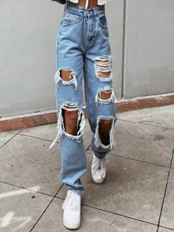 Damen Destroyed Jeans EB
