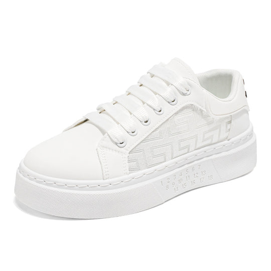 Damen modische Platform Sneakers mit atmungsaktiver Oberflächenstruktur und bequemem Fußbett EB