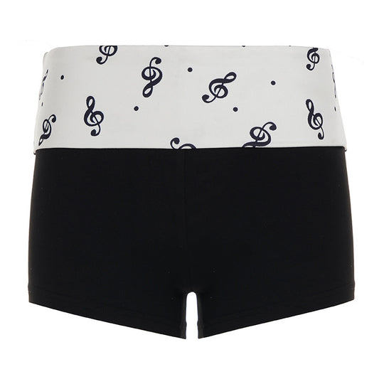 Damen Bade-Shorts mit verspieltem Notenmuster und bequemem Bund EB