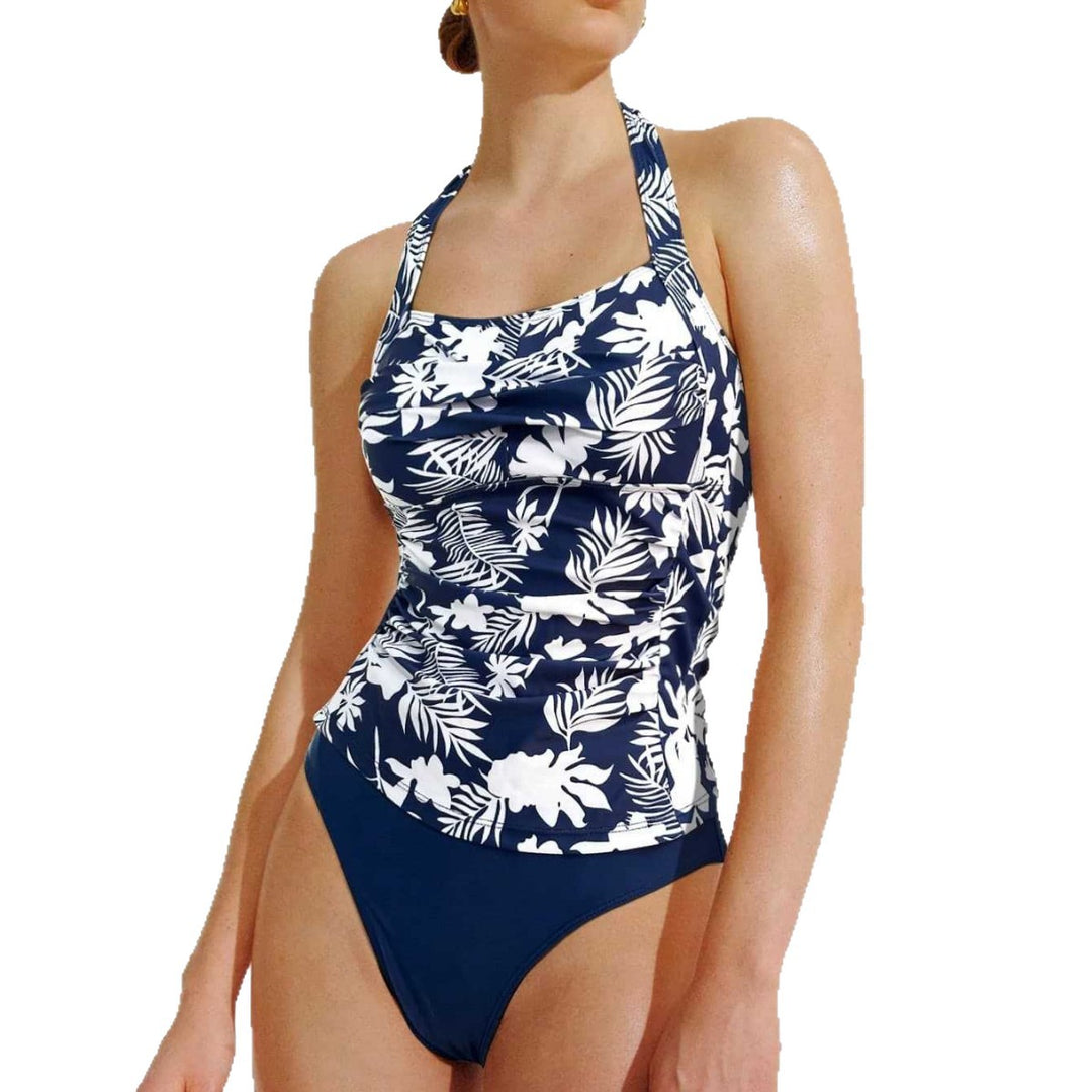 Damen Tankini mit floralem Design und hohem Schnitt EB