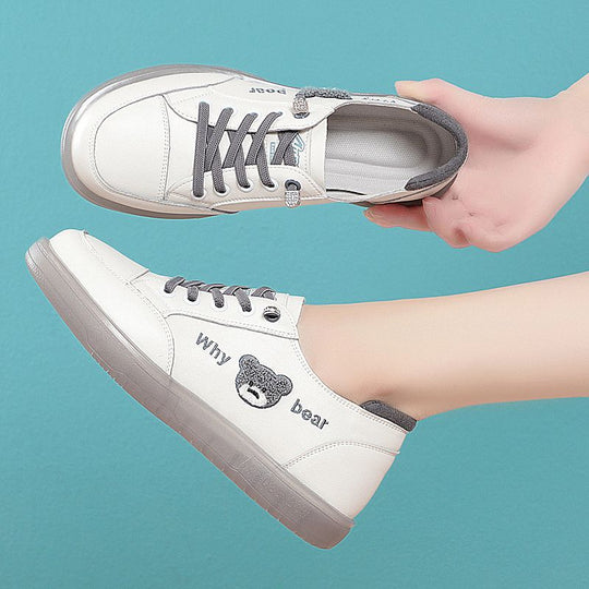 Damen Sneakers mit komfortablem Fußbett und buntem Motiv EB