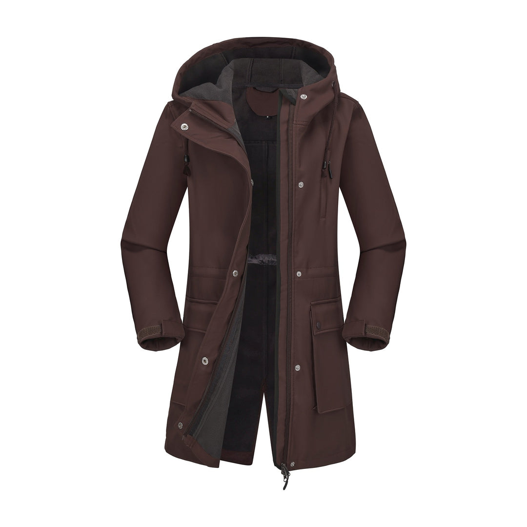 Damen funktionale Outdoor-Jacke mit verstellbarem Taillenzug und Innenfutter EB
