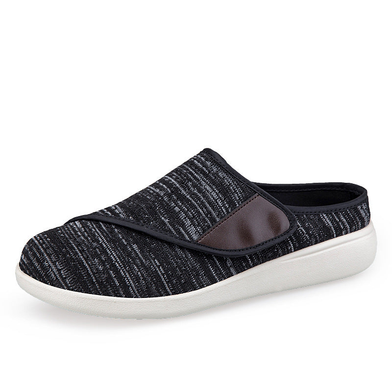 Herren nan orthopädischer Pantoffel mit verstellbarem Klettverschluss, atmungsaktivem Mesh und stoßdämpfender Schaumstoffsohle EB