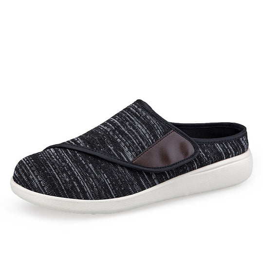 Herren nan orthopädischer Pantoffel mit verstellbarem Klettverschluss, atmungsaktivem Mesh und stoßdämpfender Schaumstoffsohle EB