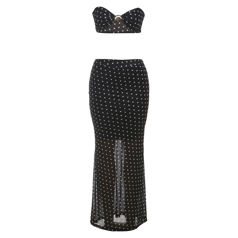 Damen Etuikleid mit gerafftem Bustier-Oberteil und hohem Schlitz EB