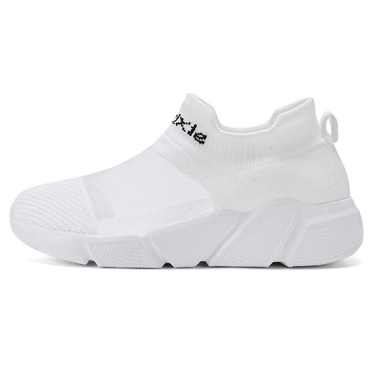Damen Bequeme Slip-On Sneakers mit atmungsaktiver Strick-Oberfläche EB