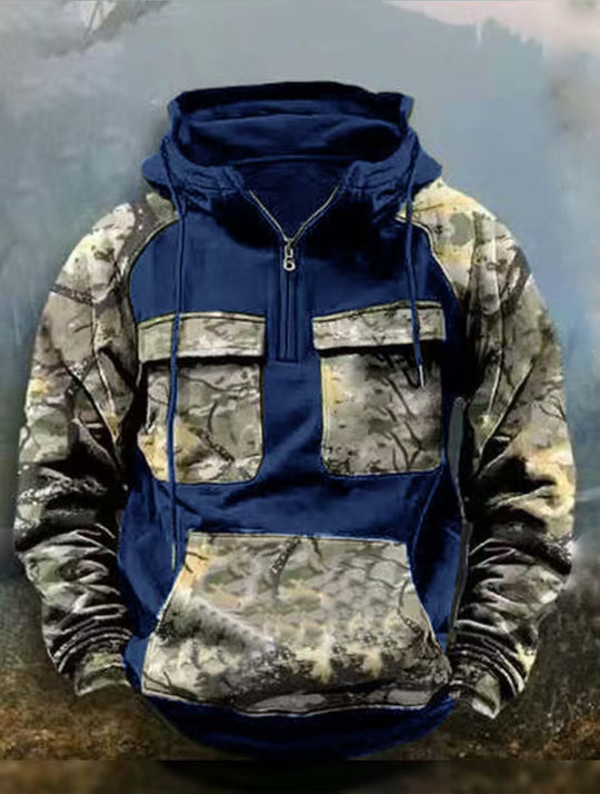 Herren Camouflage Funktionskapuzenpullover EB