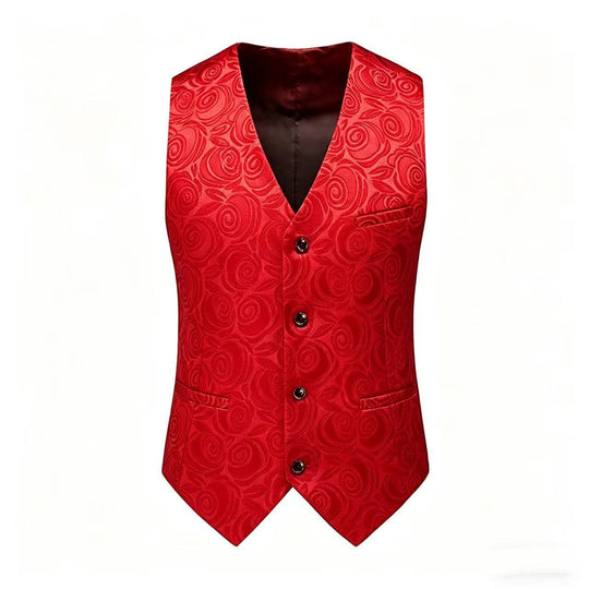 Herren nan Jacquardweste mit ornamentaler Struktur, spitz zulaufendem Saum und satinierter Rückseite EB