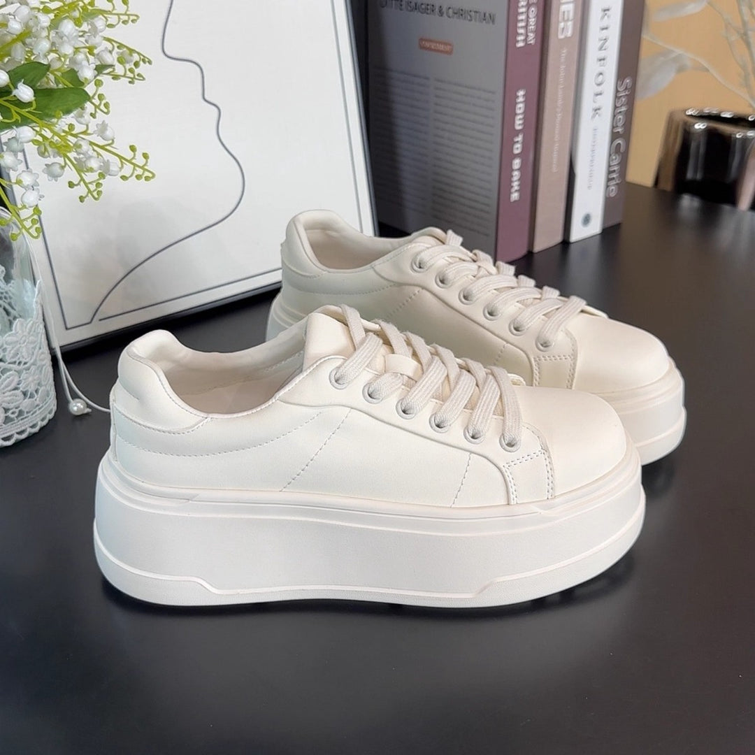 Damen modische Plateau Sneakers mit bequemer Innensohle und rutschfester Sohle EB
