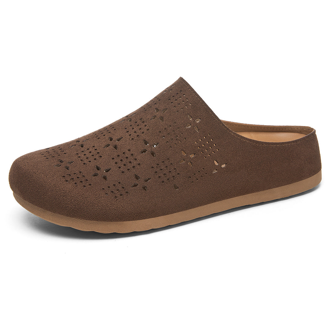 Damen nan Komfort-Mule mit Laserperforation und geformtem Memory-Fußbett EB