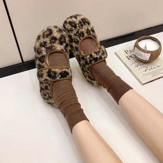 Damen Kuschelige Hausschuhe mit verstellbarem Riemen und weichem Innenfutter EB