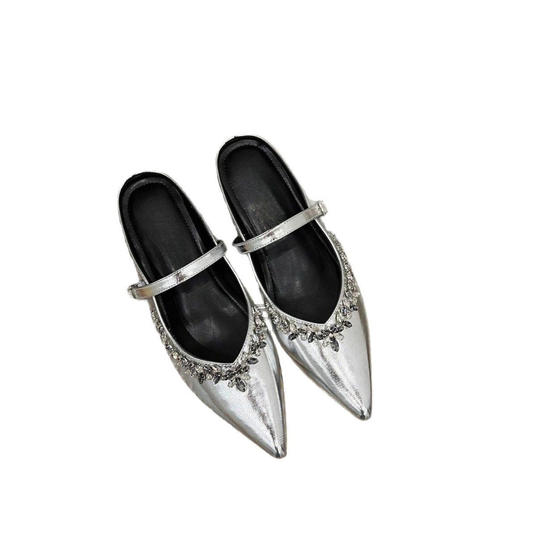 Damen elegante Slingback-Pumps mit funkelndem Strass EB