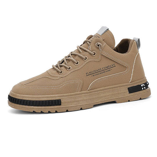Herren Modische Leder Sneakers mit atmungsaktiver Konstruktion EB