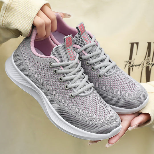 Damen Atmungsaktive und leichte Sneakers mit flexiblem Mesh-Obermaterial EB